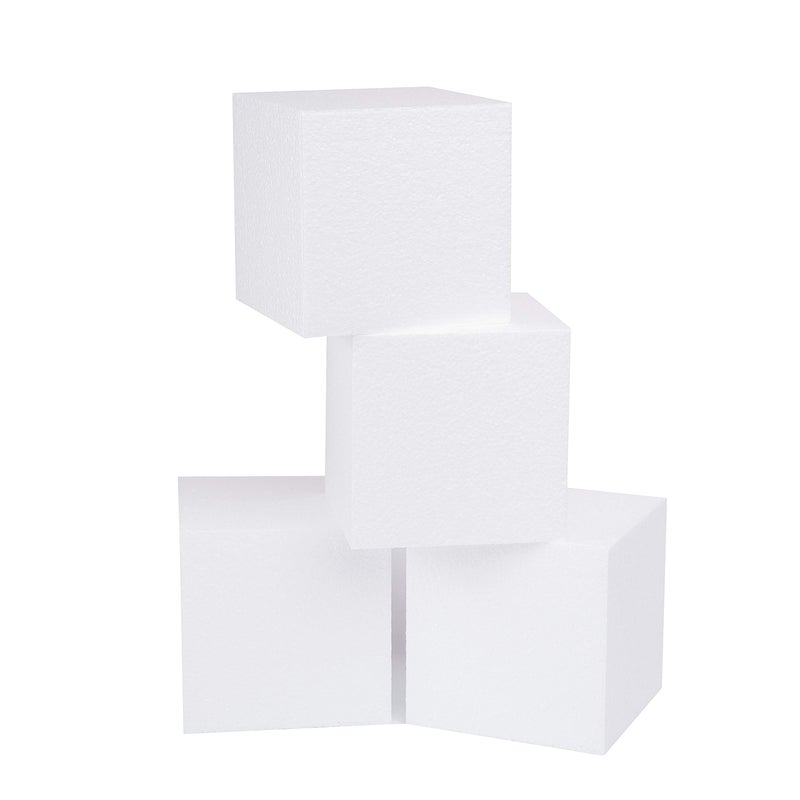 SilverlakeLLC Silverlake 5x5x5 Craft Foam Cubes for Styrofoam Block Projects (4-Pack) - Image 1